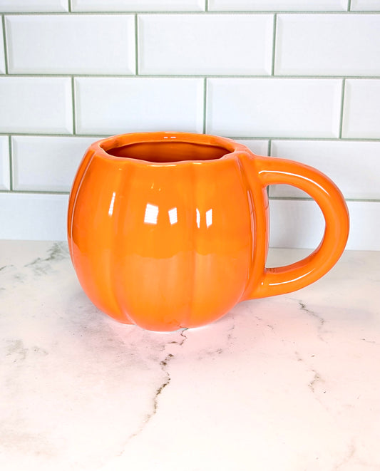 Orange Pumpkin Mug Candle